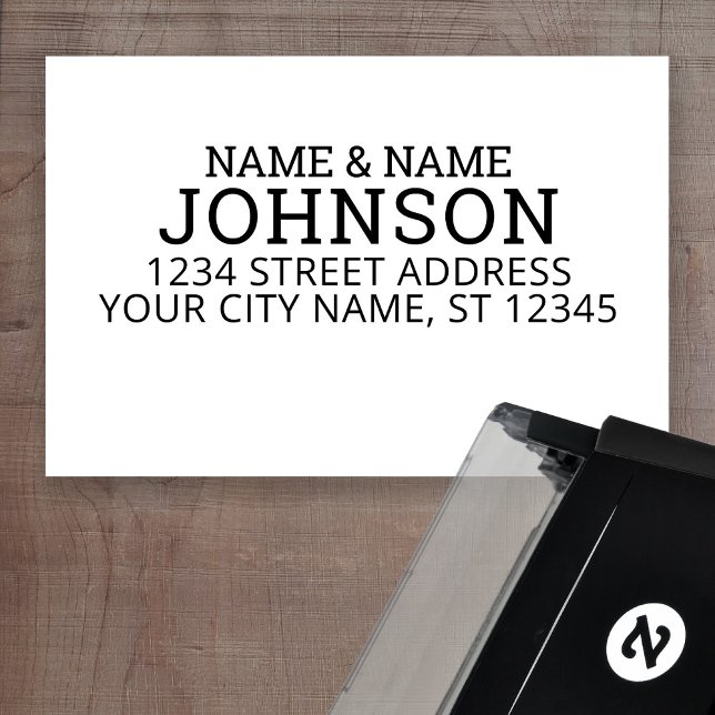 Herr & Mrs. Wedding - Bold Schriftart Rücksendeadr Permastempel (Von Creator hochgeladen)