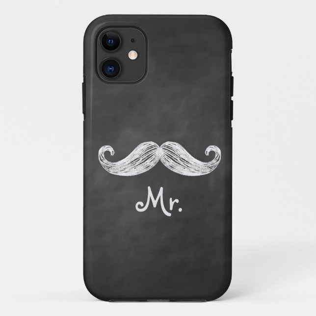 Herr Mustache auf Tafel iPhone 5 Case-Mate Case-Mate iPhone Hülle (Rückseite)
