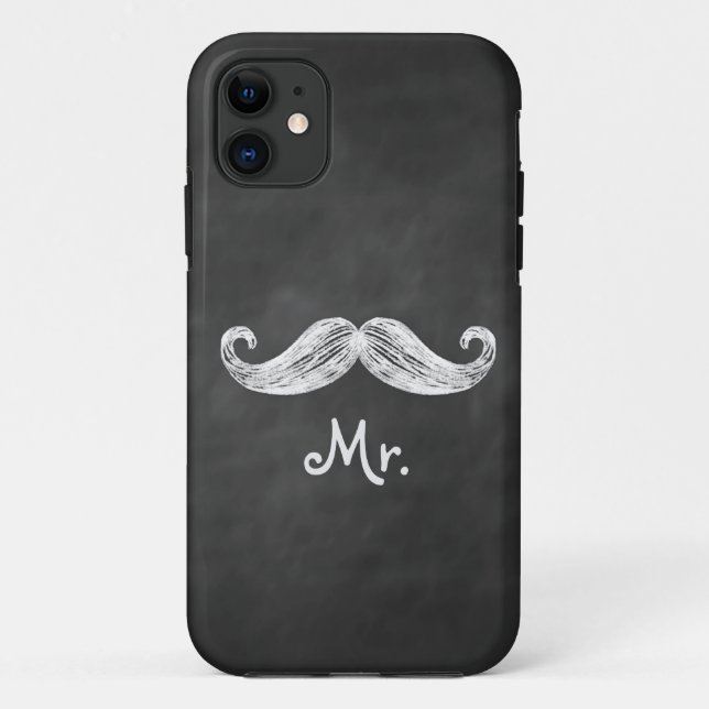 Herr Mustache auf Tafel iPhone 5 Case-Mate Hülle (Rückseite)