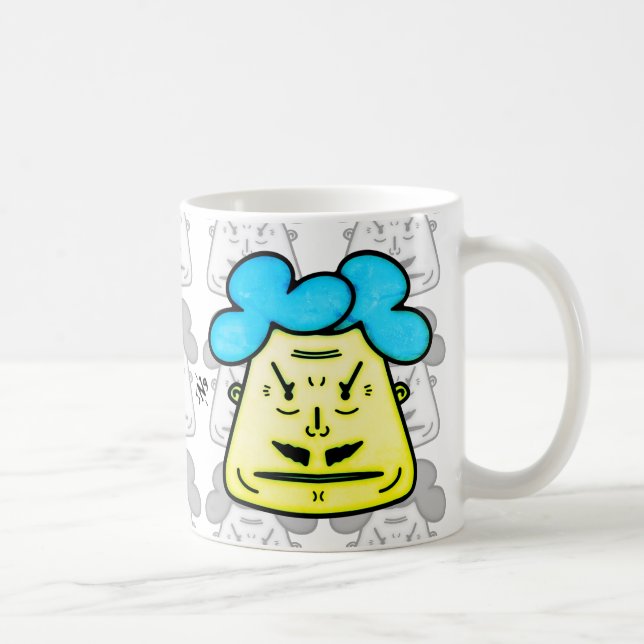 Herr Mustache Cartoon face v2-1 Kaffeetasse (Rechts)