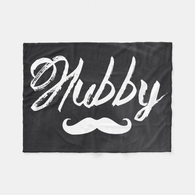 Herr Mustache, frisch verheiratet, Groom Honeymoon Fleecedecke (Vorderseite (Horizontal))