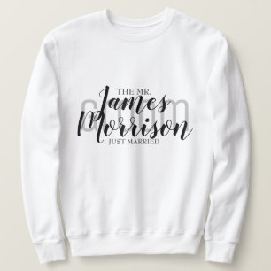 Herr Newlywed Modern Elegant Wedding Sweatshirt