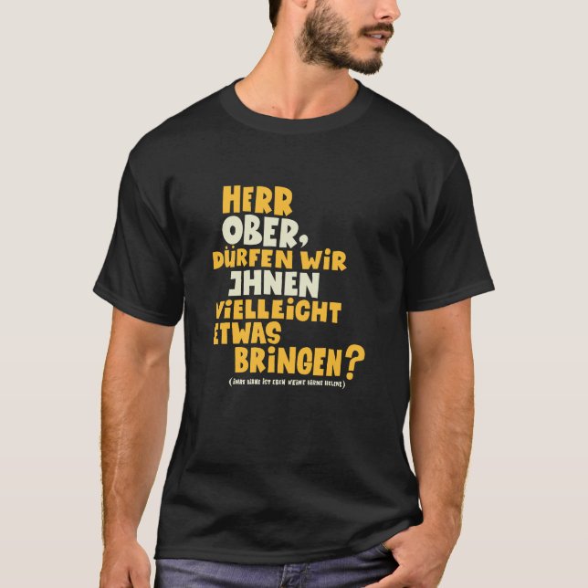 Herr Ober - Pappa Ante Portas - Loriot -Herr Ober T-Shirt (Vorderseite)