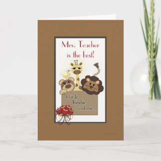 Herr oder Frau Lehrervorlage Dankeskarte