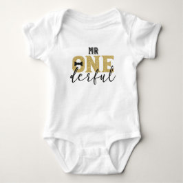 Herr Onederful 1st Birthday Bodysuit Baby Strampler
