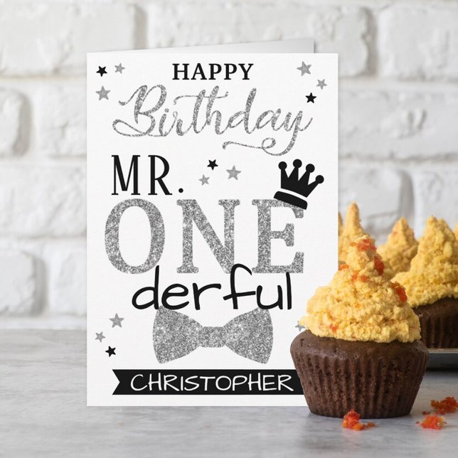 Herr ONEderful 1st Birthday Karte (Von Creator hochgeladen)