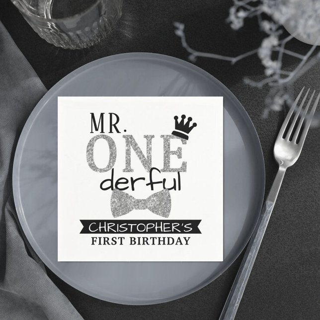 Herr ONEderful 1st Birthday Serviette (Von Creator hochgeladen)