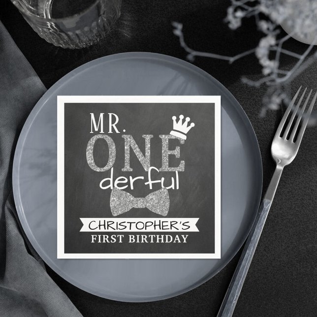 Herr ONEderful 1st Birthday Serviette (Von Creator hochgeladen)