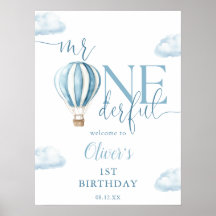 Herr Onederful Balloon Boy 1st Birthday Willkommen