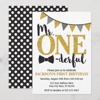 Herr ONEderful Birthday Einladung