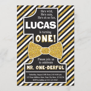 Herr ONEderful Birthday Einladung