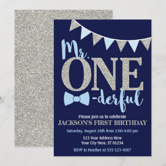 Herr ONEderful Birthday Einladung