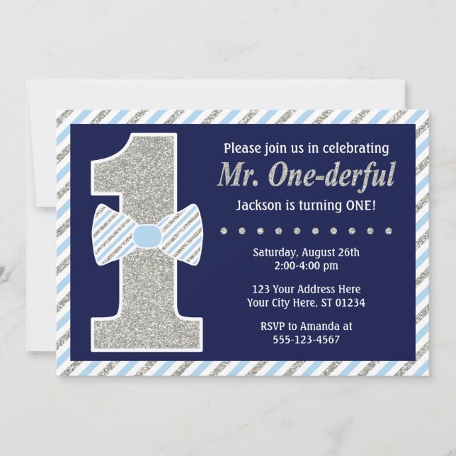 Herr ONEderful Birthday Einladung (Vorderseite)