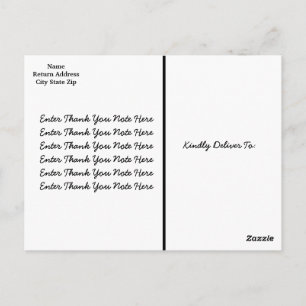 Herr Onederful Black and Gold Vielen Dank Postcard Postkarte