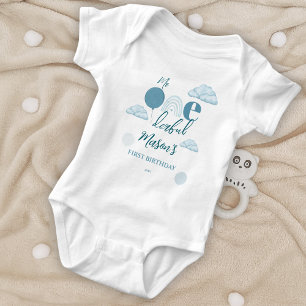 Herr Onederful Blaue Wolke Boho Erster Geburtstag Baby Strampler