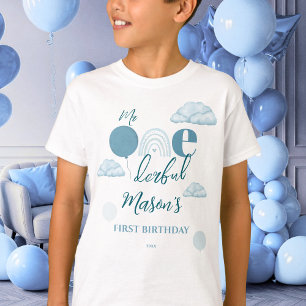 Herr Onederful Blauer Himmel Wolken Boho Erster Ge T-Shirt