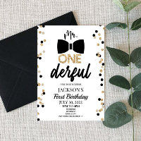 Herr ONEderful Bowtie 1st First Birthday Party