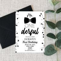Herr ONEderful Bowtie 1st First Birthday Party