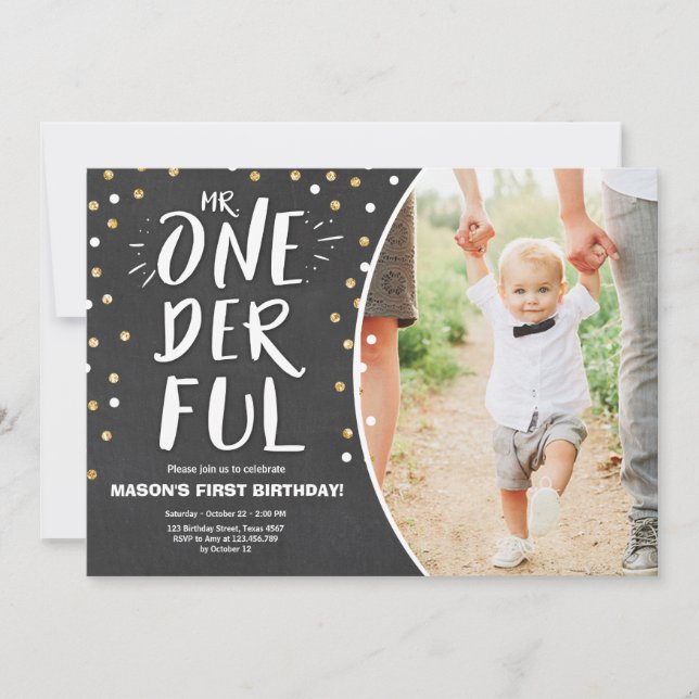 Herr onederful Geburtstagseinladung Einladung (Vorderseite)