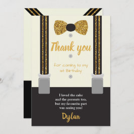 Herr Onederful gold and black bow Krawatte Einladung