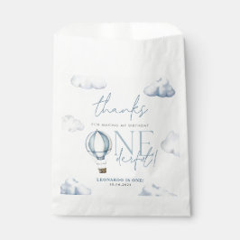 Herr ONEderful Hot Air Ballon Boy 1st Birthday Blu Geschenktütchen