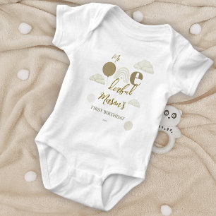 Herr Onederful Neutrales Wolken Boho Erstes Geburt Baby Strampler