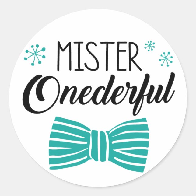Herr Onederful Party Sticker (Vorderseite)