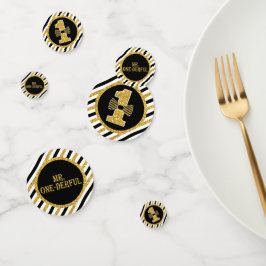 Herr ONEderful Table Confetti in Black and Gold Konfetti