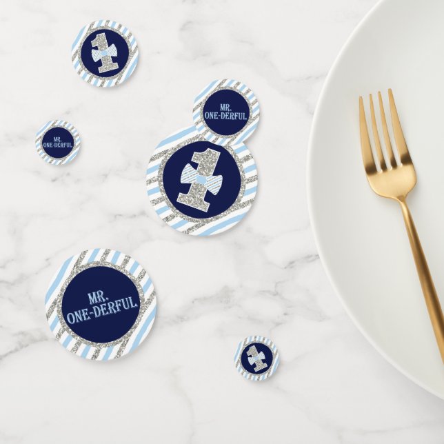 Herr ONEderful Table Confetti in Navy Blue & Silve Konfetti (Gruppe)