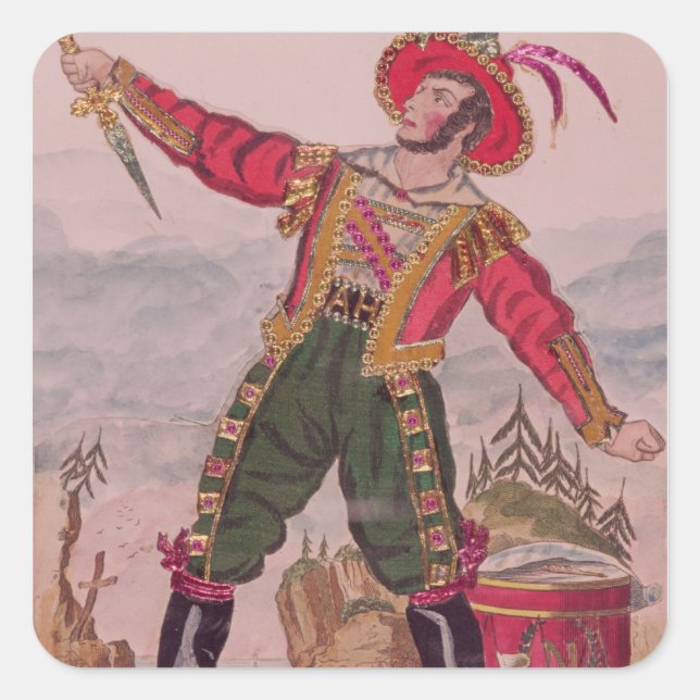 Herr Osbaldiston als Andreas Hofer Quadratischer Aufkleber (Vorderseite)