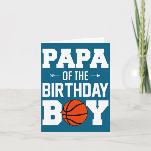 Herr Papa des Geburtstagsjungen Basketball-Jungen Karte