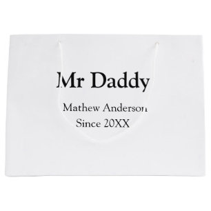 Herr Papa seit add Jahr Name Eltern Vater Name g Große Geschenktüte