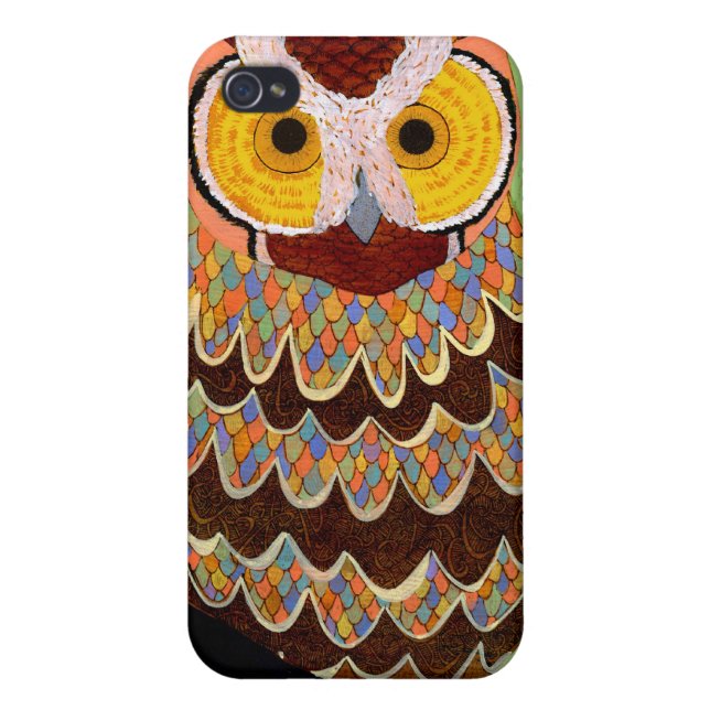 Herr Pattern Owl iphone 4 Hülle (Hinten)