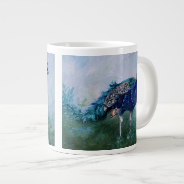 Herr Peacock Jumbo-Tasse (Vorderseite Rechts)