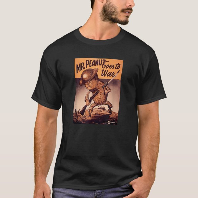Herr Peanut geht in den Krieg Männer klassische Fi T-Shirt (Vorderseite)