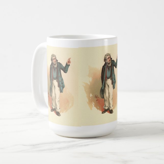 Herr Peggotty von Kyd - Dickens' David Copperfield Kaffeetasse (Vorderseite Links)