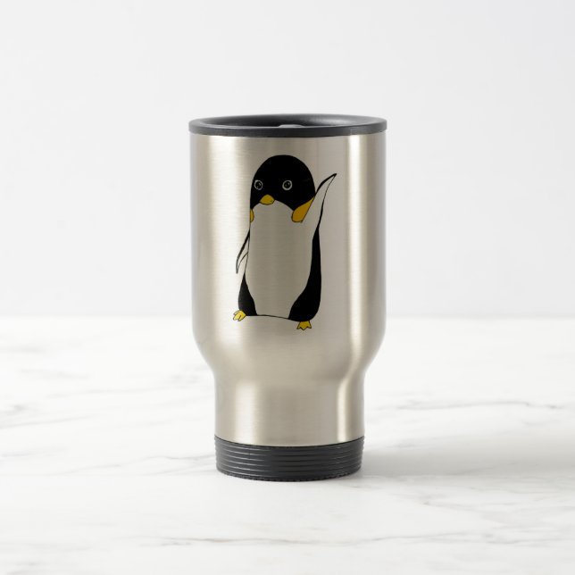 Herr Pengu Steel Mug Reisebecher (Mittel)