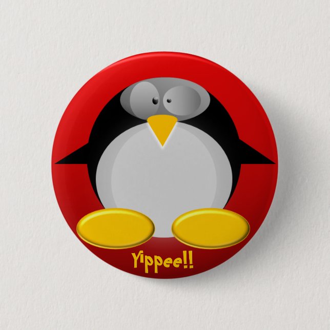 Herr Penguin ...... Yippee!! Button (Vorderseite)