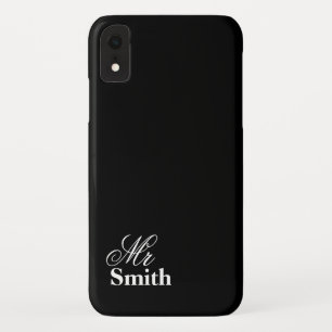 Herr Personalised Name Schwarz-weiß Case-Mate iPhone Hülle