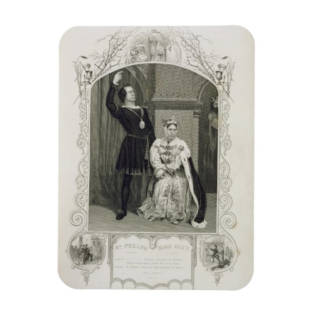 Herr Phelps als Hamlet und Frau Glyn als Königin G Magnet (Vertikal)