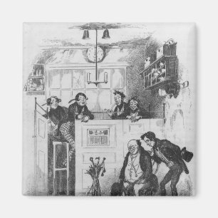 Herr Pickwick und Sam im Büro des Rechtsanwalts Magnet