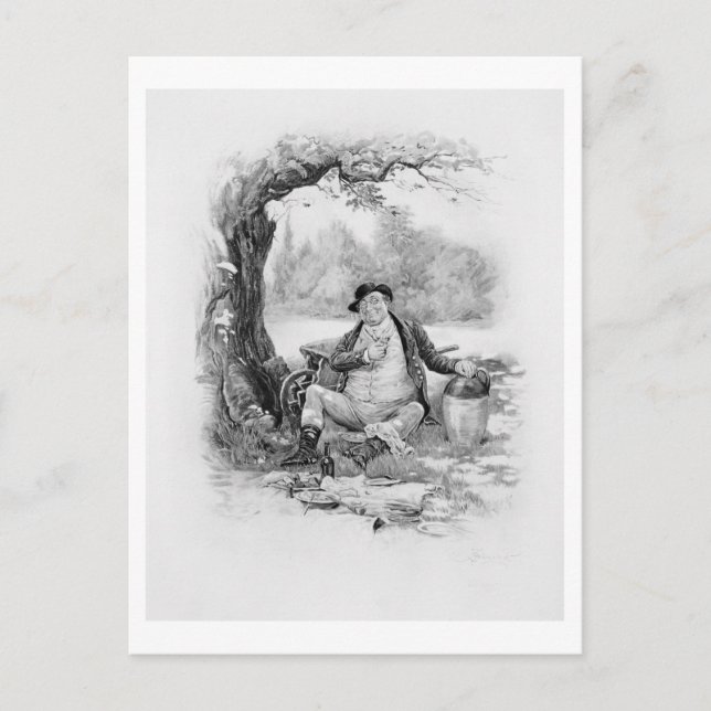 Herr Pickwick, von 'Charles Dickens: Ein Gerücht ü Postkarte (Vorderseite)