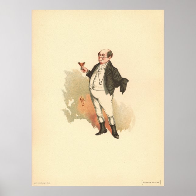 Herr Pickwick von Kyd, Dickens' The Pickwick Paper Poster (Vorne)
