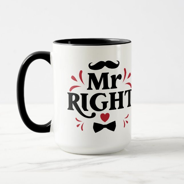 Herr Right Couple Gift für ihn | Ehemann Tasse (Links)