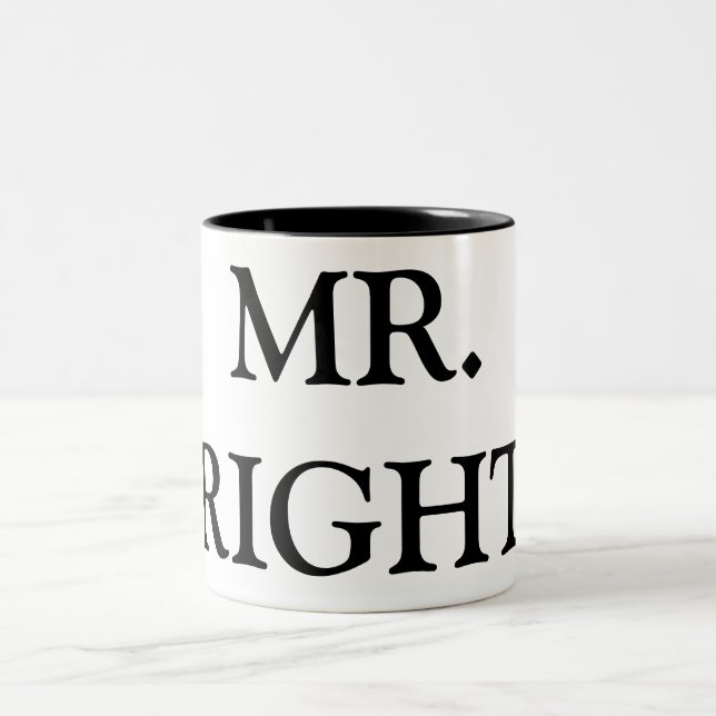 Herr RIGHT Keramik-Tasse Zweifarbige Tasse (Mittel)