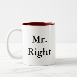 Herr Right Mugs Zweifarbige Tasse