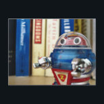 Herr Robot Postkarte<br><div class="desc">Ich Liebe lese Spielzeug auf und sobald ich dieses kleine fand,  wusste ich,  dass ich ein Foto davon machen musste.</div>