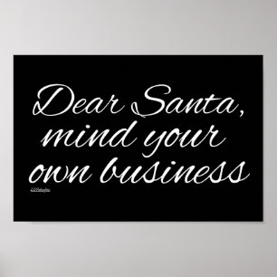HERR SANTA, DENKE AN DEIN EIGENES GESCHÄFT POSTER