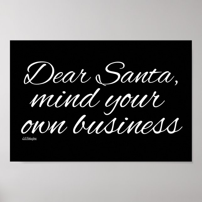 HERR SANTA, DENKE AN DEIN EIGENES GESCHÄFT POSTER (Vorne)