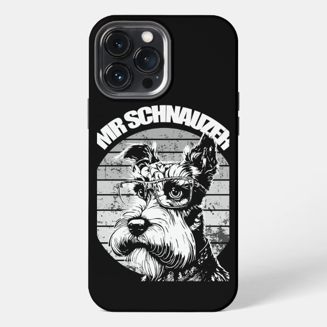 Herr Schnauzer iPhone Hülle (Rückseite)